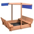 vidaXL, vidaXL Sandkasten mit Dach Tannenholz 112x112x112 cm