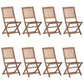 vidaXL, vidaXL Klappbare Gartenstühle 8 Stk. Massivholz Akazie