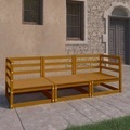 vidaXL, vidaXL 3-Sitzer-Gartensofa Honigbraun Massivholz Kiefer