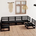 vidaXL, vidaXL 6-tlg. Garten-Lounge-Set Schwarz Massivholz Kiefer