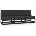 vidaXL, vidaXL 3-Sitzer-Sofa mit Kissen Kiefer Massivholz