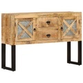 vidaXL, vidaXL Sideboard 110x30x74 cm Raues Mangoholz