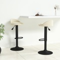 vidaXL, vidaXL Barhocker 2 Stk. Creme Samt