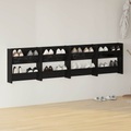 vidaXL, vidaXL Wand-Schuhschränke 4 Stk. Hochglanz-Schwarz 60x18x60 cm