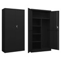 vidaXL, vidaXL Schließfachschrank Schwarz 90x40x180 cm Stahl