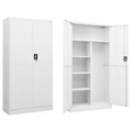 vidaXL, vidaXL Schließfachschrank Weiß 90x40x180 cm Stahl