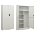vidaXL, vidaXL Schließfachschrank Hellgrau 90x40x180 cm Stahl