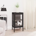vidaXL, vidaXL Sideboard Schwarz 38x35x70 cm Stahl und Glas