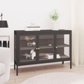 vidaXL, vidaXL Sideboard Anthrazit 105x35x70 cm Stahl und Glas