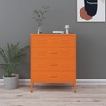 vidaXL, vidaXL Kommode Orange 80x35x101,5 cm Stahl