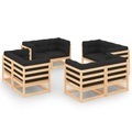 vidaXL, vidaXL 8-tlg. Garten-Lounge-Set mit Kissen Massivholz Kiefer