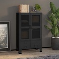 vidaXL, vidaXL Lagerschrank Industrial Schwarz 70x40x115 cm Metall