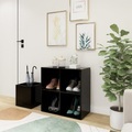vidaXL, vidaXL Flur-Schuhschrank Schwarz 105x35,5x70 cm Spanplatte