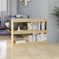 vidaXL, vidaXL Bücherregal Raumteiler 100x30x71,5 cm Massivholz Kiefer