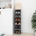 vidaXL, vidaXL Schuhschrank Betongrau 25x27x102 cm Spanplatte