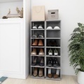 vidaXL, vidaXL Schuhschränke 2 Stk. Betongrau 25x27x102 cm