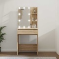 vidaXL, vidaXL Schminktisch mit LED Sonoma-Eiche 60x40x140 cm