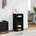 vidaXL, vidaXL Schuhschrank Schwarz 31,5x35x70 cm Spanplatte