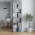 vidaXL, vidaXL Bücherregal Raumteiler Betongrau 60x24x186 cm Spanplatte