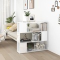 vidaXL, vidaXL Bücherregal Raumteiler Hochglanz-Weiß 100x24x94 cm