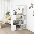 vidaXL, vidaXL Bücherregal Raumteiler Weiß 100x24x155 cm Holzwerkstoff
