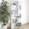 vidaXL, vidaXL Bücherregal Raumteiler Weiß 80x24x186 cm Holzwerkstoff