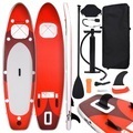 vidaXL, vidaXL SUP-Board-Set Aufblasbar Rot 330x76x10 cm