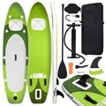 vidaXL, vidaXL SUP-Board-Set Aufblasbar Grün 360x81x10 cm