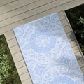vidaXL, vidaXL Outdoor-Teppich Babyblau 80x250 cm PP