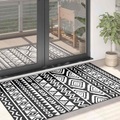 vidaXL, vidaXL Outdoor-Teppich Schwarz 120x180 cm PP