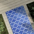 vidaXL, vidaXL Outdoor-Teppich Blau 80x250 cm PP