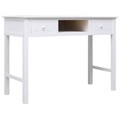 vidaXL, vidaXL Schreibtisch Weiß 108x45x76 cm Massivholz Paulownia