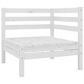 vidaXL, vidaXL Garten-Ecksofa Weiß Kiefer Massivholz