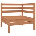 vidaXL, vidaXL Garten-Ecksofa Honigbraun Massivholz Kiefer