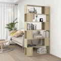 vidaXL, vidaXL Bücherregal Raumteiler Sonoma-Eiche 100x24x188 cm