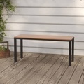 vidaXL, vidaXL Gartenbank 110 cm Stahl und WPC Braun und Schwarz
