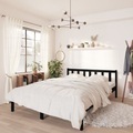 vidaXL, vidaXL Massivholzbett Schwarz Kiefer 150x200 cm 5FT King Size