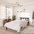 vidaXL, vidaXL Massivholzbett Schwarz Kiefer 90x190 cm 3FT Single