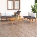vidaXL, vidaXL 3-tlg. Garten-Lounge-Set mit Kissen Massivholz Akazie