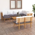 vidaXL, vidaXL 9-tlg. Garten-Lounge-Set mit Kissen Massivholz Akazie