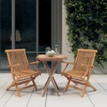 vidaXL, vidaXL 3-tlg. Garten-Essgruppe Massivholz Teak