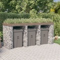 vidaXL, vidaXL Gabionen-Mülltonnenbox 270x91x120 cm Verzinktes Eisen