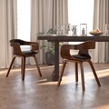 vidaXL, vidaXL Esszimmerstühle 2 Stk. Schwarz Bugholz und Kunstleder