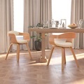 vidaXL, vidaXL Esszimmerstühle 2 Stk. Creme Bugholz und Kunstleder