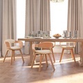 vidaXL, vidaXL Esszimmerstühle 4 Stk. Creme Bugholz und Kunstleder