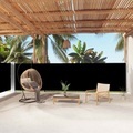 vidaXL, vidaXL Seitenmarkise Ausziehbar Schwarz 160x1000 cm