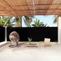 vidaXL, vidaXL Seitenmarkise Ausziehbar Schwarz 180x1000 cm