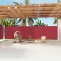 vidaXL, vidaXL Seitenmarkise Ausziehbar Rot 200x1200 cm