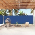 vidaXL, vidaXL Seitenmarkise Ausziehbar Blau 180x1000 cm