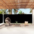 vidaXL, vidaXL Seitenmarkise Ausziehbar Schwarz 200x1000 cm